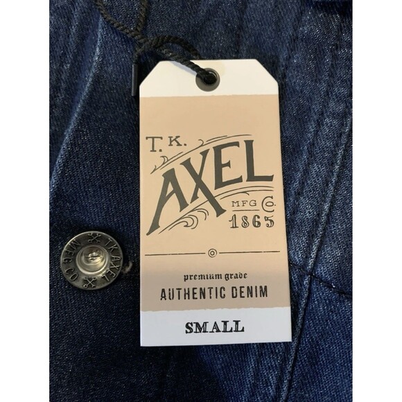 Axel Rooney Sherpa Collar Premium Trucker Navy Blue Denim Jacket Men’s Medium - Picture 4 of 8